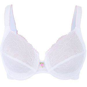 Glamorise 36C Wonderwire Lace Bra (Side-Smoothing) MAX-COMFORT White NEW